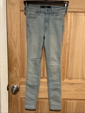 Hollister Light Blue High-Rise Super Skinny Jeans